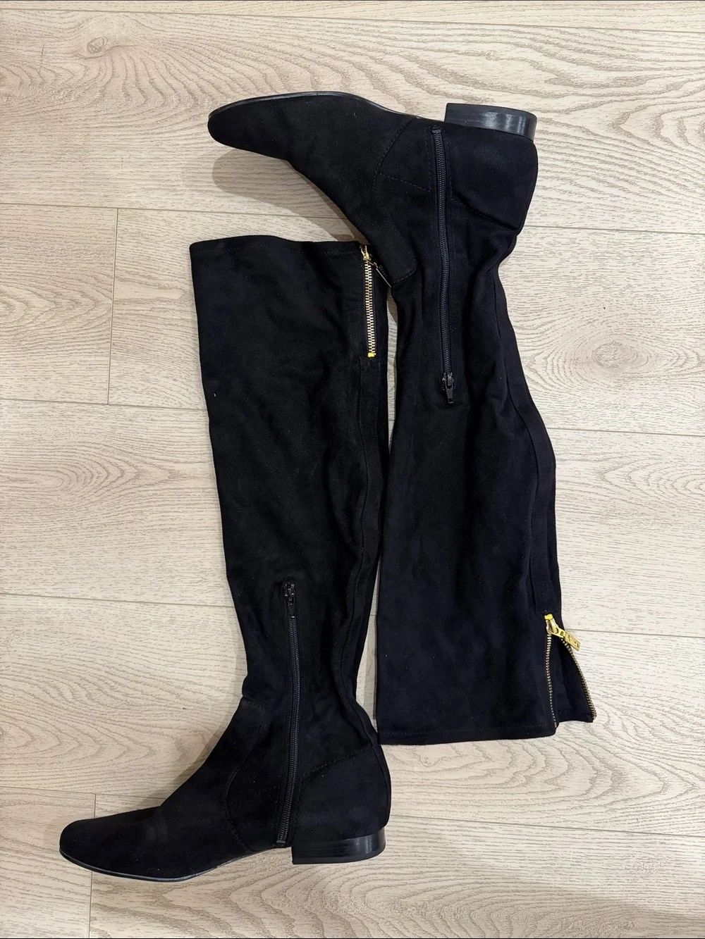 Ivanka Trump Black Over-The-Knee Flat Boot